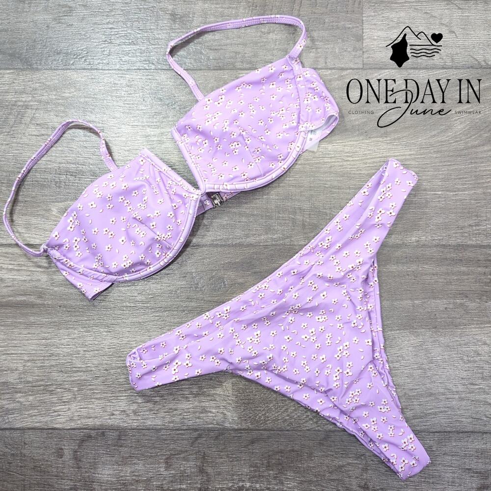 Aleumdr V Wire Thong Bikini Swimsuit Size M